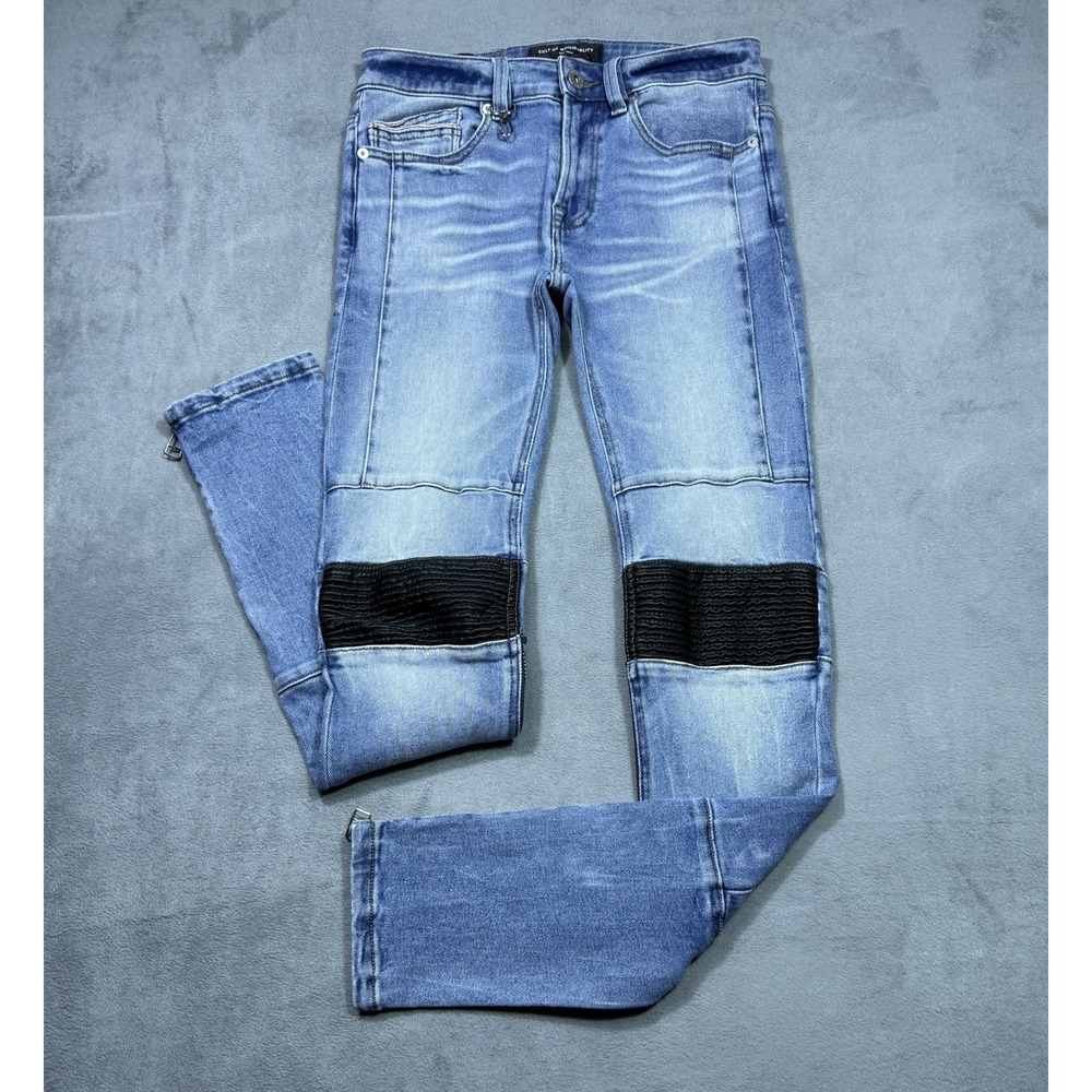 Cult Of Individuality Jeans Mens 30x32 Punk Super Skinny Moto Zip Ankle USA Y2K